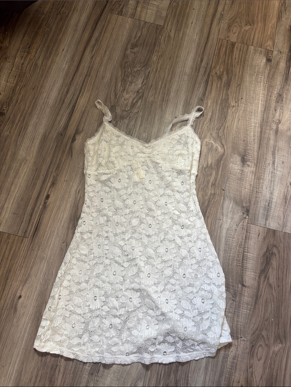 aerie White Lace Slip Dress